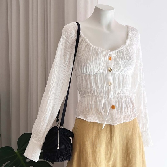 MERLETTE NEW YORK BLACK SATIN SILK BRAIDED LUNE MINI HANDBAG PURSE - Picture 10 of 10